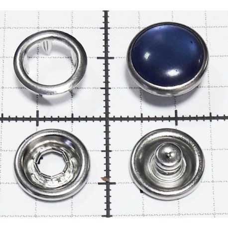 Open Ring 10.5mm with Cap 12mm Snap Fasteners/nickel-/50pcs.