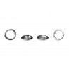 Open Ring Snap Fasteners 15mm, stainless, nickel free, color-silver/20pcs. .0pcs. .