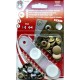 Snap fasteners Set "ALFA" 15 mm/old brass/10pcs.