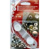 Snap fasteners Set "ALFA" 15 mm nickel/10 pcs.