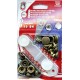 Snap fasteners "Auto Moto 15"/old brass/10pcs.