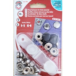 Snap fasteners "Auto Moto 15"/black cap/10 pcs.