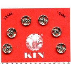 Sew-on Snap Fasteners for sewing Size 0 7/6 mm nickel/6 pcs.