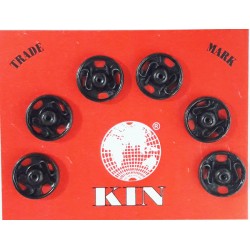 Snap Fasteners for Sewing Size "0" 7/6mm black/6 pcs.