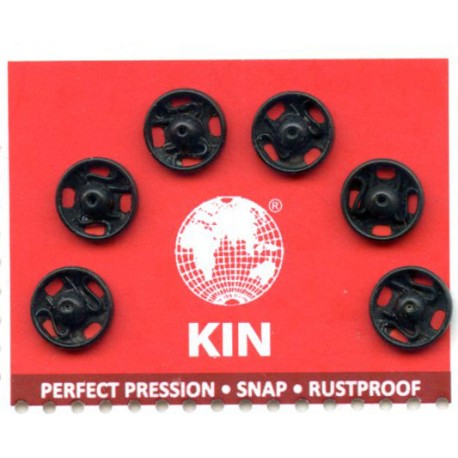 Snap Fasteners for sewing Nr.1 8.5mm black/6 pcs.