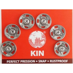 Snap Fasteners Nr.2/10mm/nickel/6 pcs.