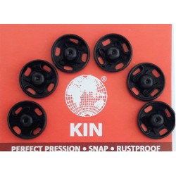 Snap Fasteners for sewing No.2 10mm black/6 pcs.