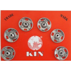 Snap Fasteners for sewing No.3 11mm nickel/6 pcs.