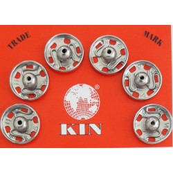 Snap Fasteners for sewing No.4 12.4mm nickel/6 pcs.
