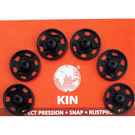 Snap Fasteners fo sewing No.4 12.4mm black/6 pcs.