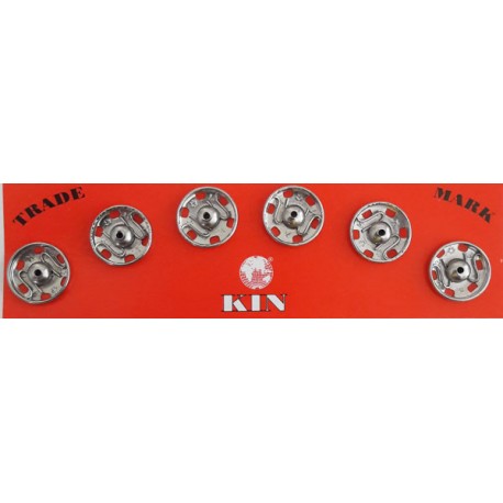 Prisiuvamos spaudės Nr.5 13.9mm nikelis/6 vnt.