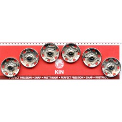 Sew-on Snap Fasteners No.7 18.9 mm nickel/6 pcs.