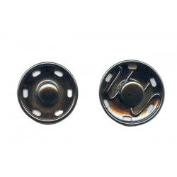 Sew-on Snap Fasteners 19 mm stainless, black nickel/1 pc.