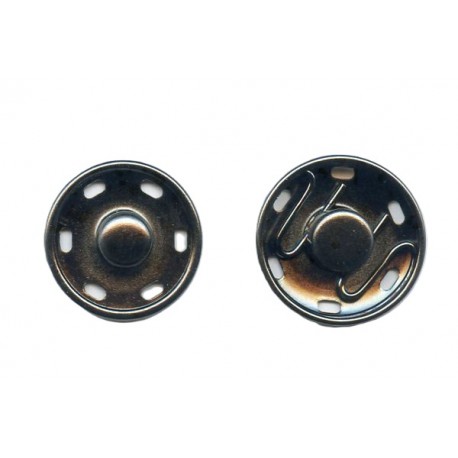 Sew-on Snap Fasteners 19 mm stainless, black nickel/1 pc.