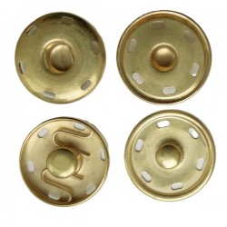 Prisiuvamos spaudės 28 mm geltonos/1 vnt.