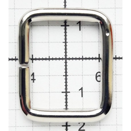Steel Wire Loops Rectangles 25x20x4.0 mm/nickel/1 pc.