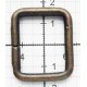 Steel Wire Loops Rectangles 25x20x4.0 mm/old brass/1 pc.