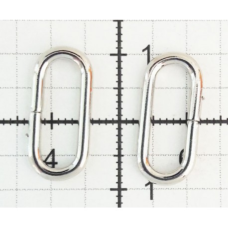 Steel oval open jump ring RA16/5/2.0E nickel/1 pc.