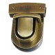 Tuck lock clasp art.7631280102/old brass/34mm/1 pc.