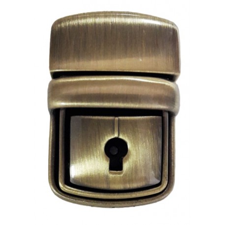 Tuck lock clasp art.3104421/48/28mm old brass/1pc.