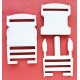 Plastic Buckle 40 mm art. 40BIS white/1 pc.