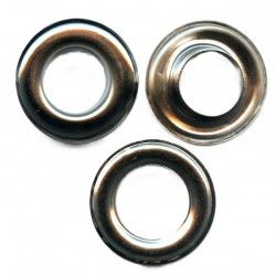 Eyelets 17 mm stainless without welt/silver/20pcs.