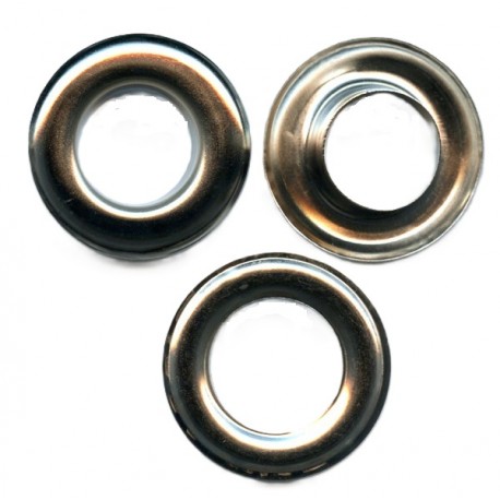 Eyelets 17 mm stainless without welt/silver/20pcs.