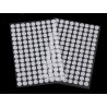 Hook and Loop dots 10 mm white, self-adhesive/126 pairs