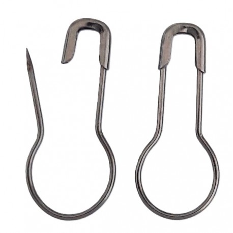 Pear Safety Pins 22 mm gun metal/1 pc.