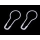 Pear Safety Pins No.2/0/22 mm white/1 pc.