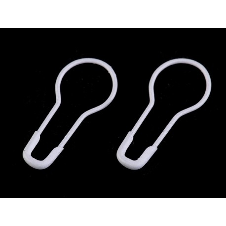 Pear Safety Pins No.2/0/22 mm white/1 pc.