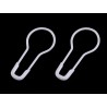 Pear Safety Pins No.2/0/22 mm white/1 pc.