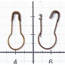 Pear Safety Pins 21 mm old brass stainless, nickel free/1000pcs.