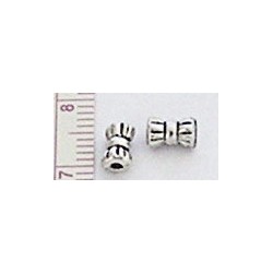 Metallic Bead art.DP-073, 6x3.5mm, silver/1 pc.