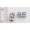 Metallic Bead art.DP-073, 6x3.5mm, silver/1 pc.