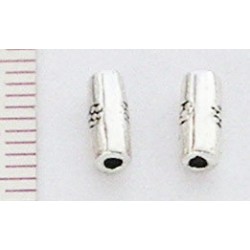 Karoliukas metalinis art.DP-072, 7x3mm, sidabro sp./20 vnt.