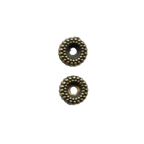 Metallic Bead 8x3mm antique gold/1vnt.