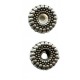 Karoliukas metalinis 8x3mm, sendinto sidabro sp./1vnt.