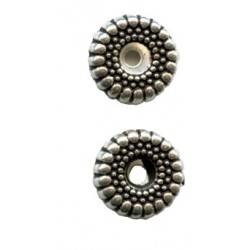 Karoliukas metalinis 8x3mm, sendinto sidabro sp./1vnt.