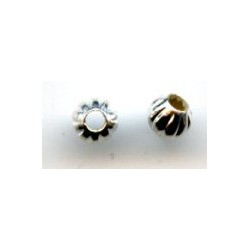 Karoliukas metalinis art.DE-155/4mm, sidabro spalva/1vnt.