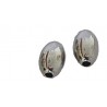 Metallic Bead art.KOR-J, 5 x 7.5 mm, silver/1 pc.