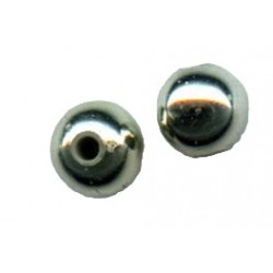 Karoliukas metalinis 8mm, platinos spalva/1vnt.