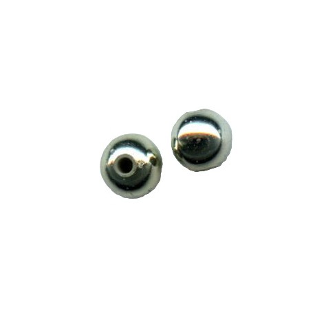Karoliukas metalinis 8mm, platinos spalva/1vnt.