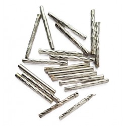 Metaliniai sukti šiaudeliai 2x20mm, sidabro sp./20vnt.