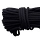 Cotton braided cord 9 mm black/1m