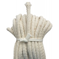 Cotton braided cord 10mm ecru/1m