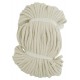 Cotton braided cord 5 mm, color 1602-ecru/1m