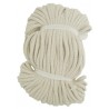Cotton braided cord 5 mm, color 1602-ecru/1m