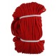 Cotton braided cord 5 mm, color 1621 -  red/1 m