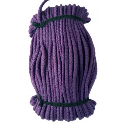 Cotton braided cord 5 mm, color 1618-dark violet/1 m